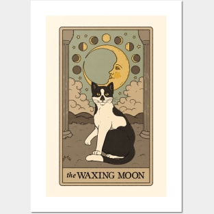 The Waxing Moon Cat Posters and Art